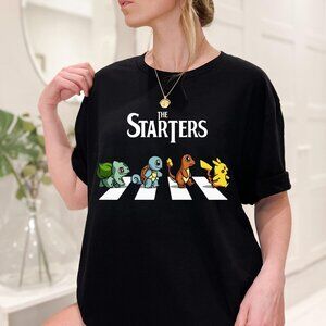 The Starters PKM Shirt, Funny Retro Gamer Tee, Kawaii Gaming Gift Top for Anime
